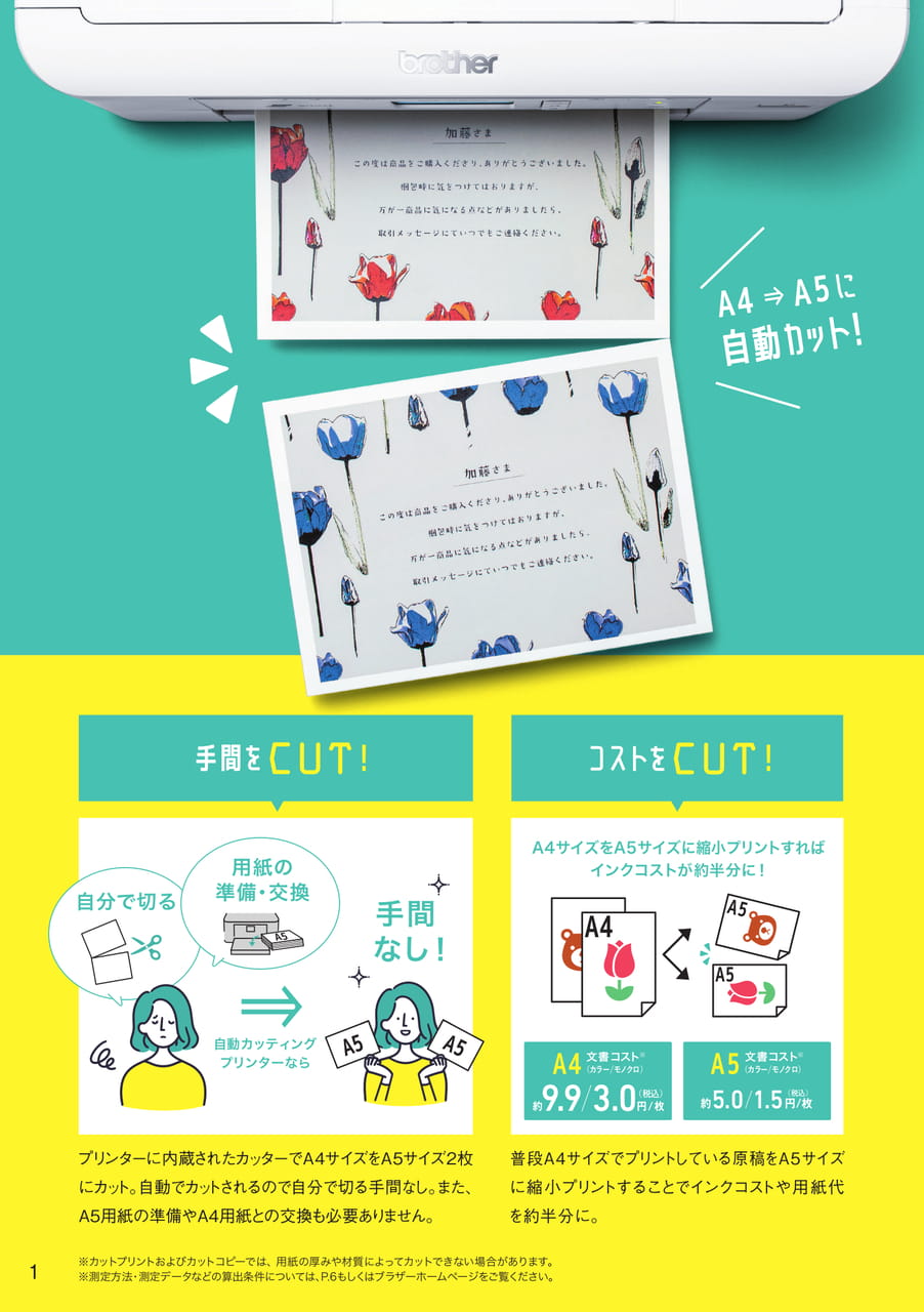 プリント、コピー、スキャン、さらにカットもできる！1/2