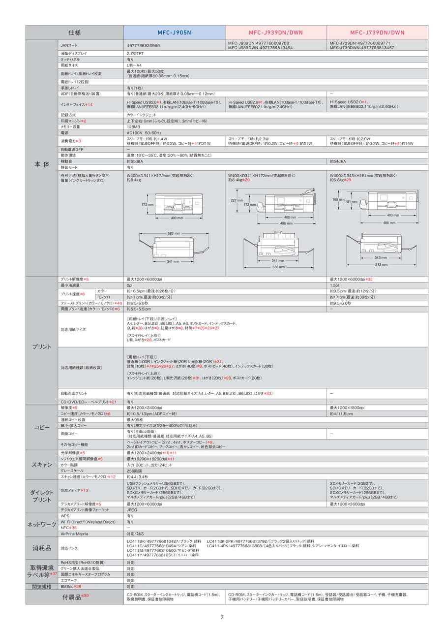 仕様一覧表3/4